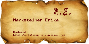 Marksteiner Erika névjegykártya
